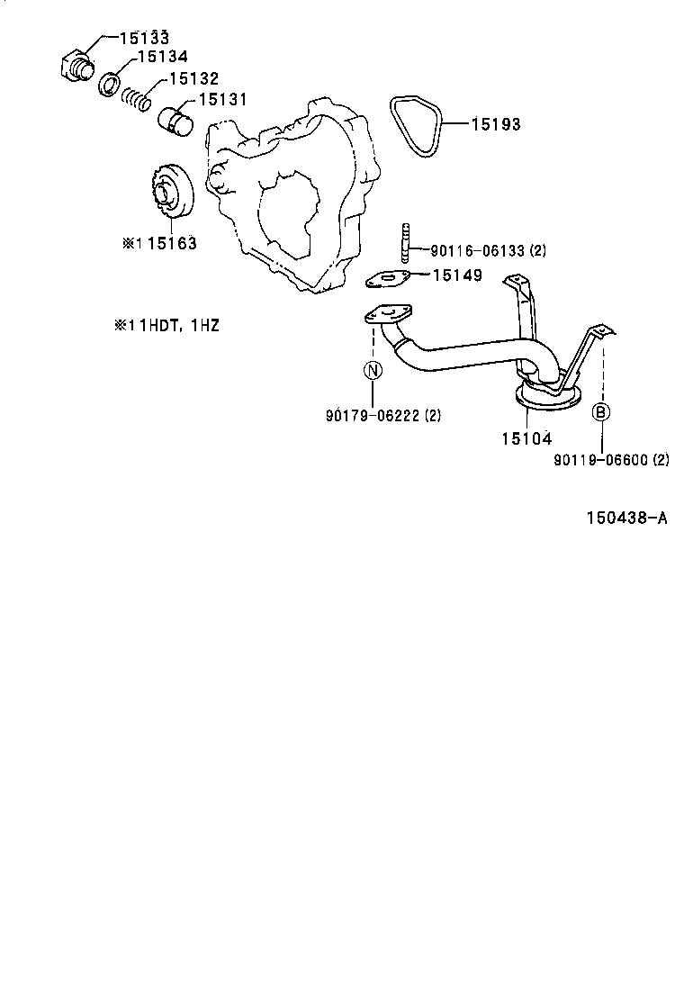 15104-17060 STRAINER SUB-ASSY, OIL product image