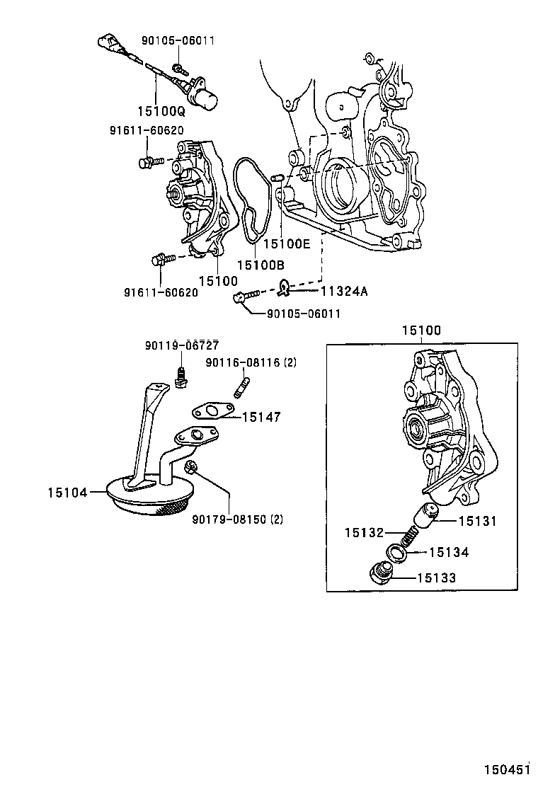 15100-46110 PUMP ASSY, OIL product image