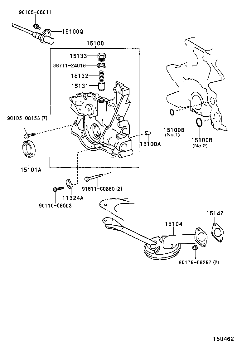 15115-46110 COVER, OIL PUMP product image