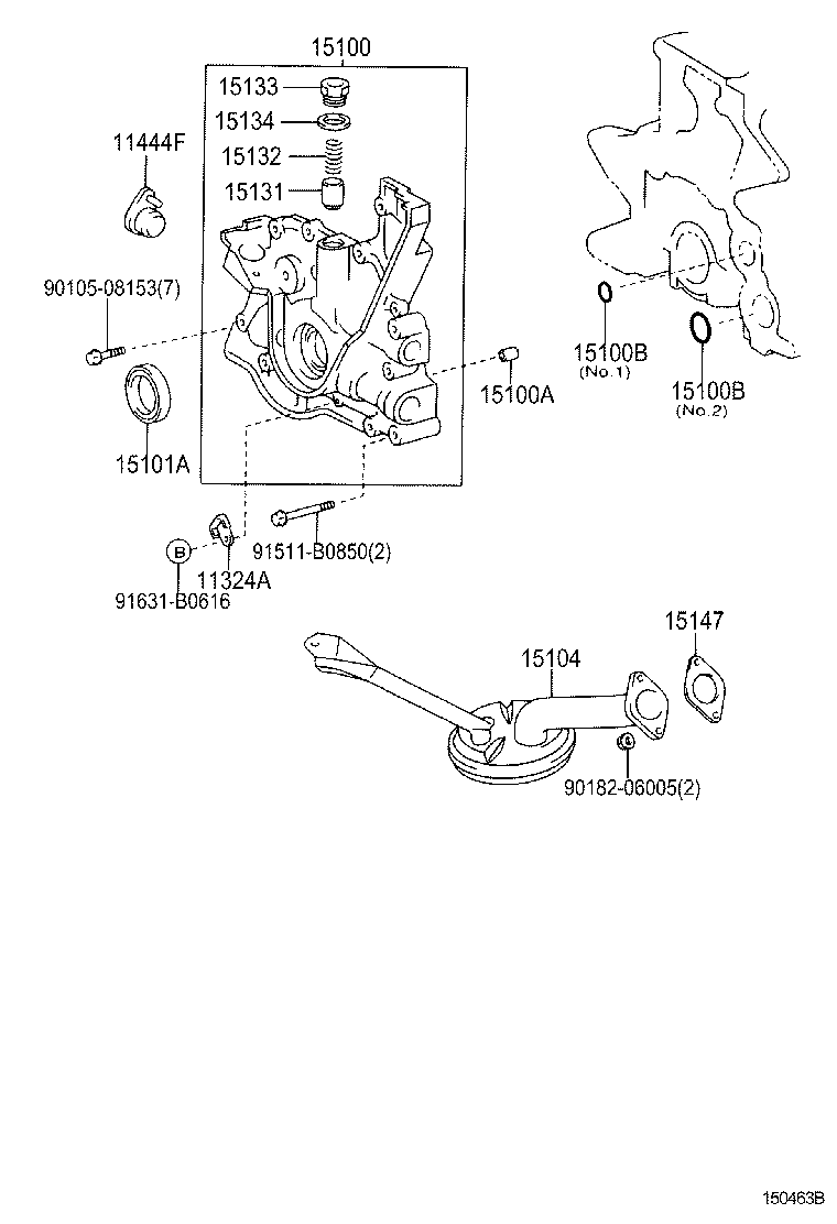 15115-46110 COVER, OIL PUMP product image