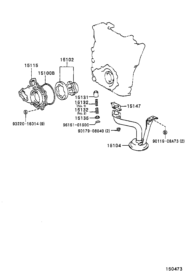 15104-56061 STRAINER SUB-ASSY, OIL product image