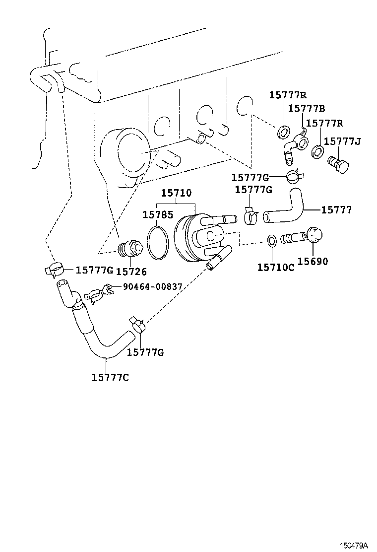 15778-27030 HOSE, OIL COOLER product image