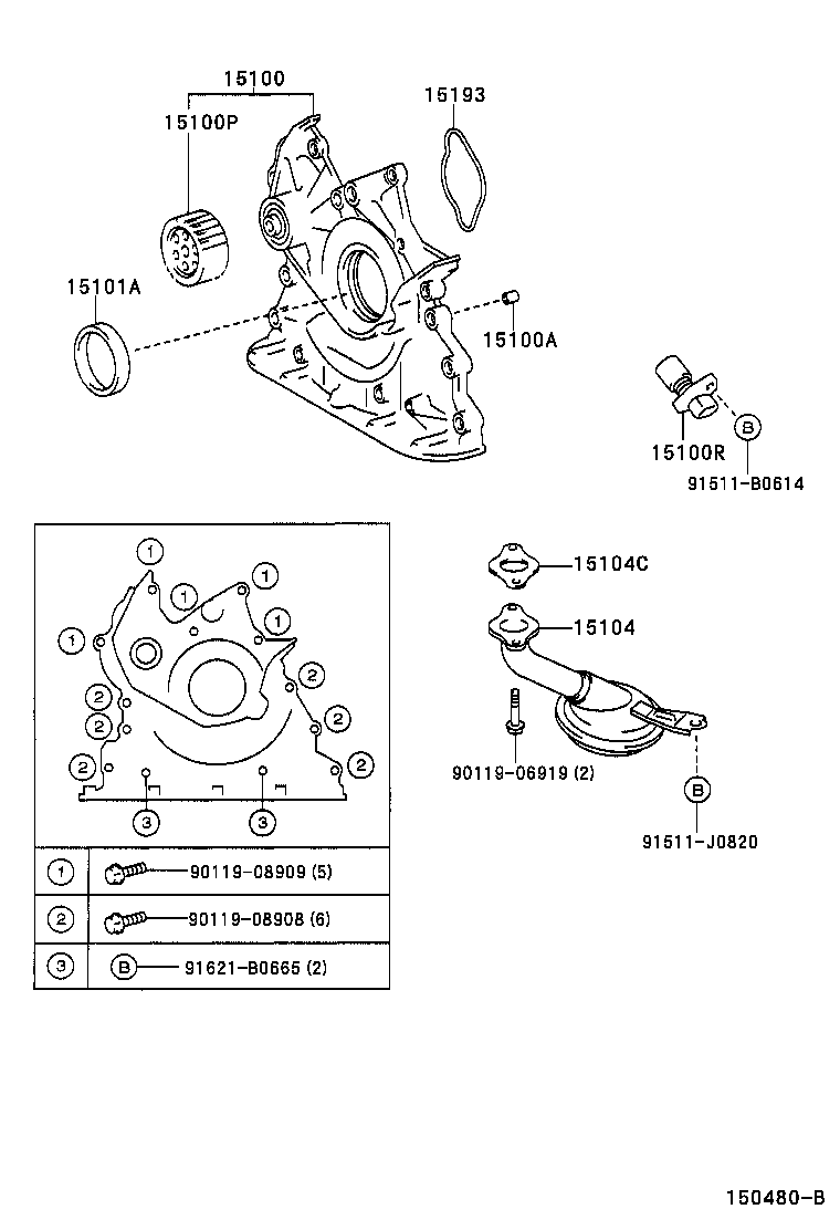 15104-27050 STRAINER SUB-ASSY, OIL product image