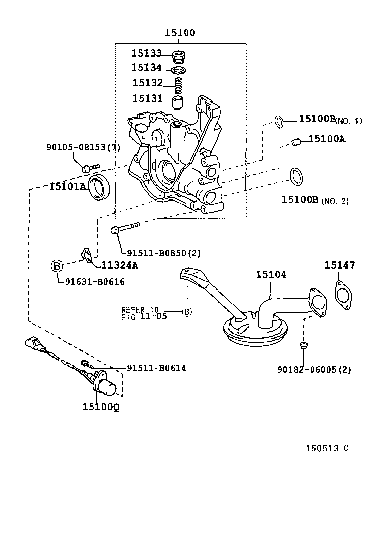 Toyota 90919-05023 SENSOR, CRANK POSITION
