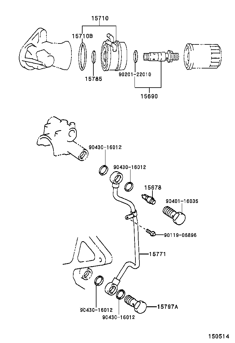 15690-46010 VALVE ASSY, OIL COOLER RELIEF product image