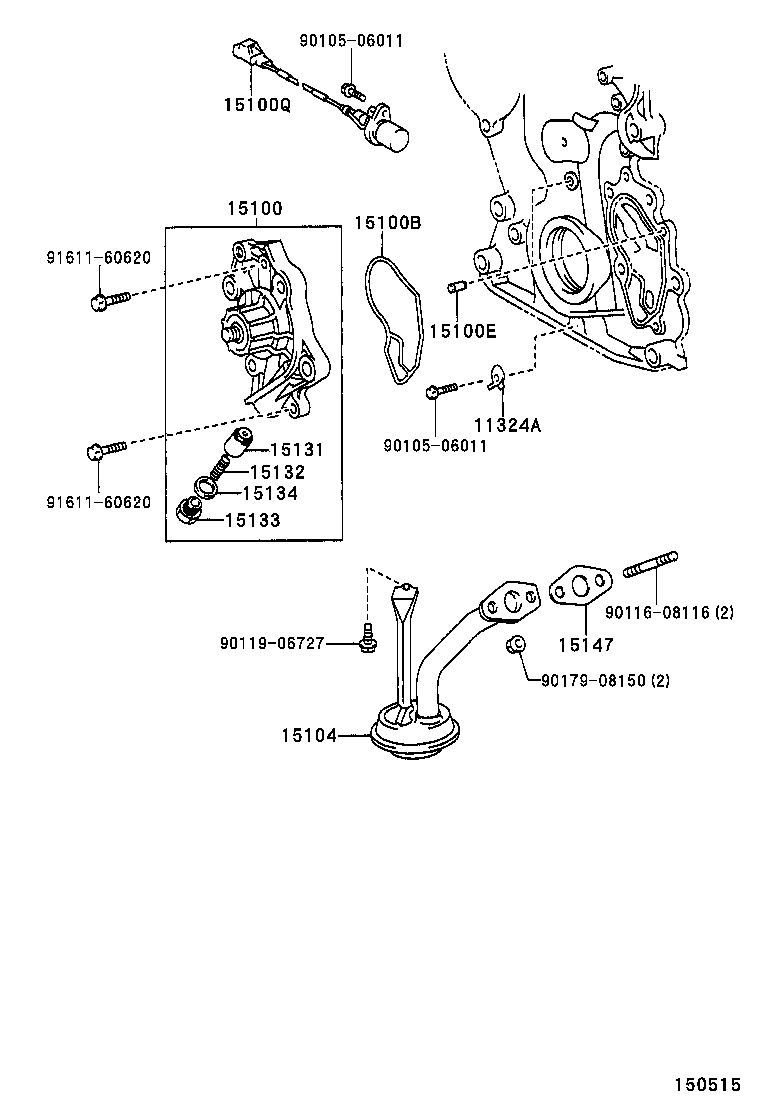 15104-70080 STRAINER SUB-ASSY, OIL product image
