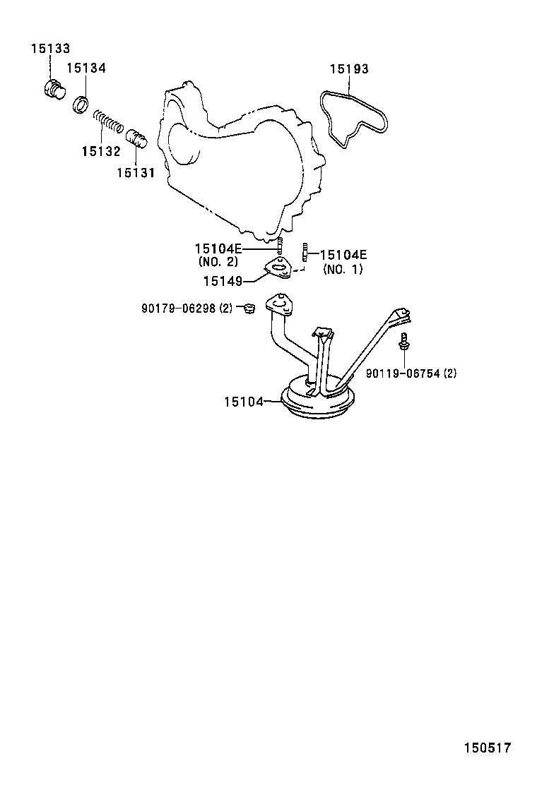 90116-06140 BOLT, STUD(FOR OIL STRAINER) product image