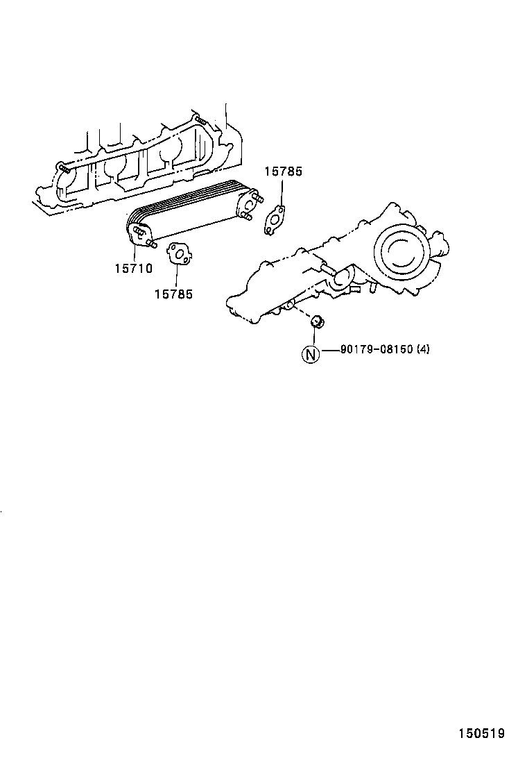 15710-54100 COOLER ASSY, OIL product image