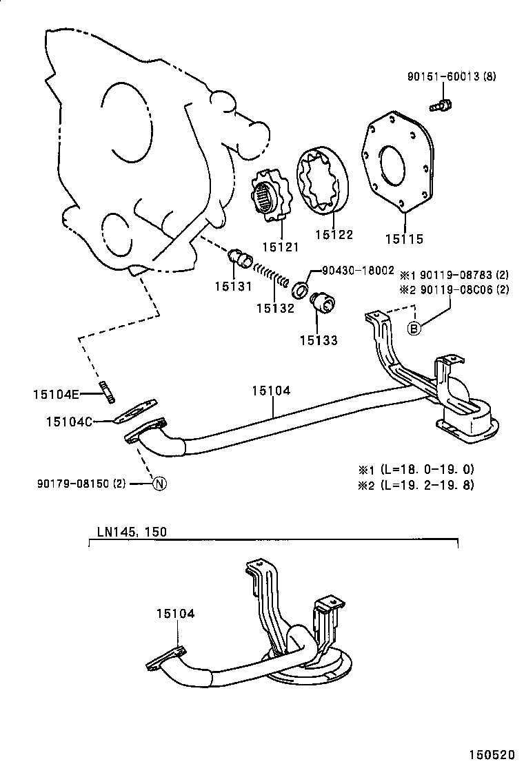 90116-06140 BOLT, STUD(FOR OIL STRAINER) product image