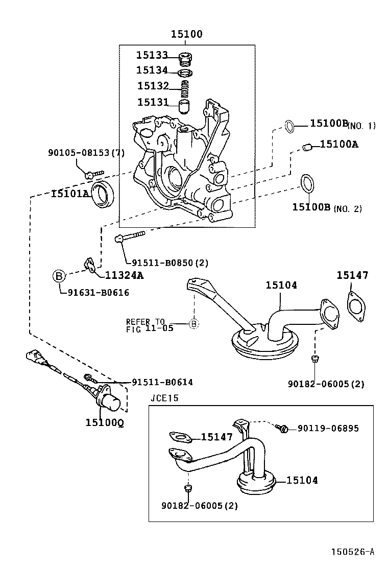 15104-46051 STRAINER SUB-ASSY, OIL product image