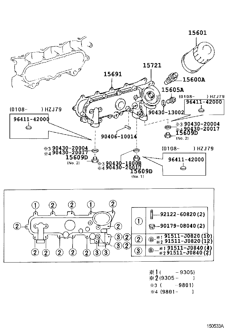 15609-54120 BRACKET SUB-ASSY, OIL FILTER product image