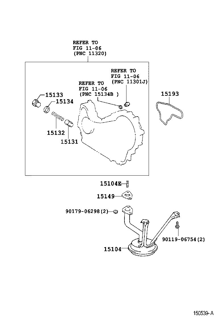 15104-67070 STRAINER SUB-ASSY, OIL product image
