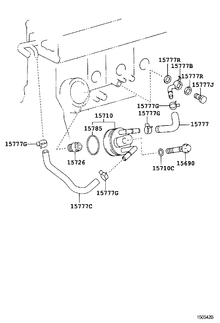 15768-27020 PIPE, OIL COOLER product image