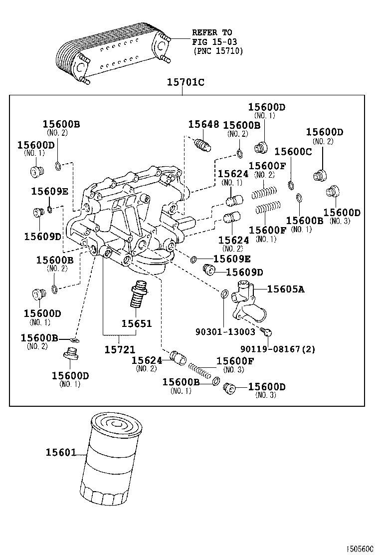 90033-01101 RING, O, NO.1(FOR OIL FILTER) product image