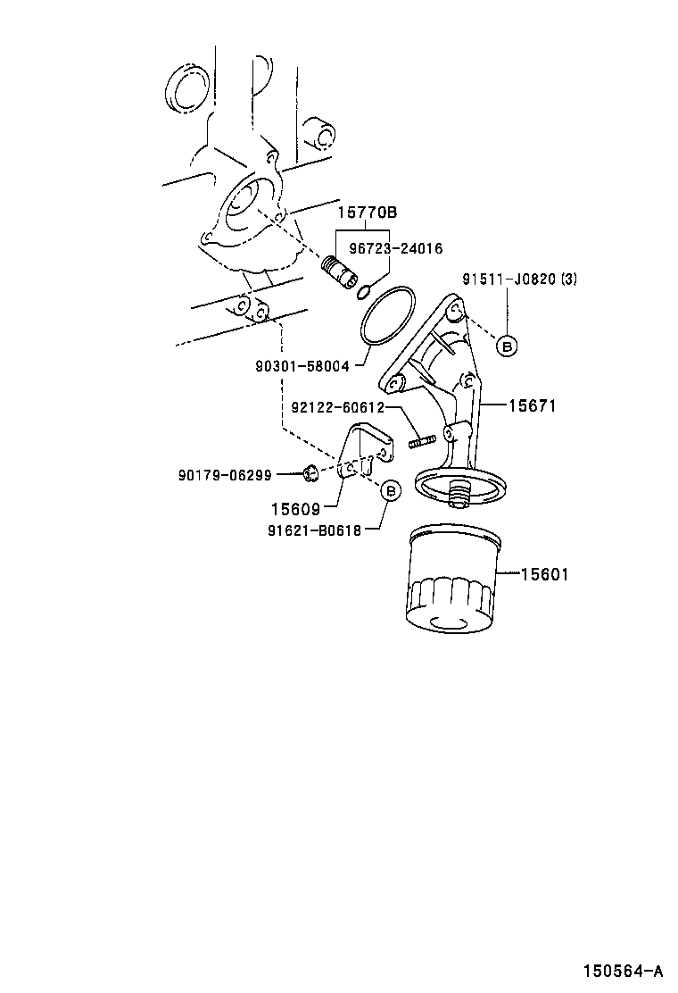15677-23020 BRACKET, OIL FILTER product image