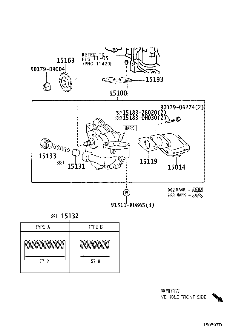 15163-0H040 GEAR, OIL PUMP DRIVE SHAFT product image