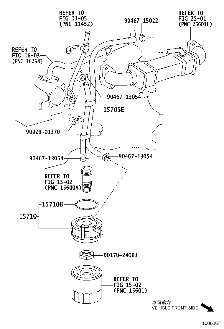 15705-33020 HOSE SUB-ASSY, OIL COOLER product image