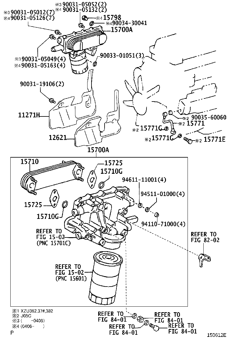 15700-78070 COOLER ASSY, OIL W/BRACKET product image