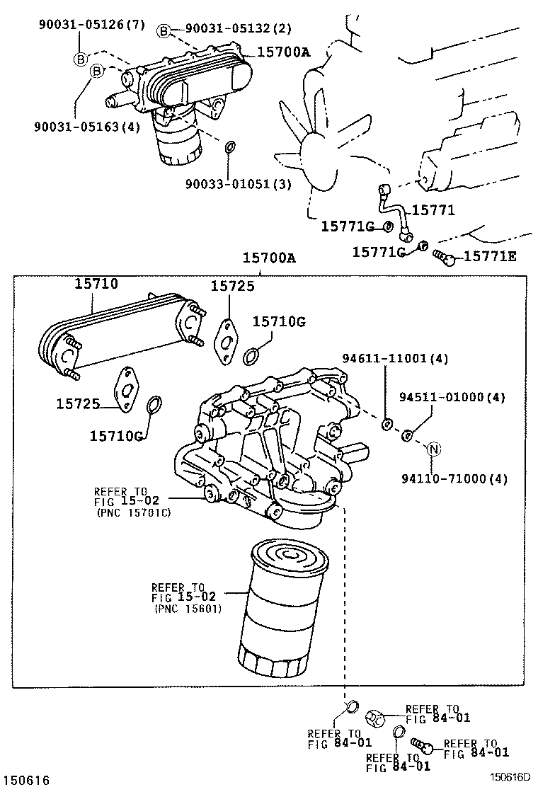 15725-78020 GASKET, OIL COOLER COVER product image