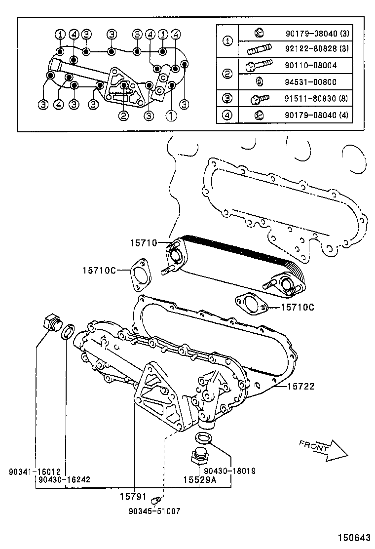 15725-78020 GASKET, OIL COOLER COVER product image