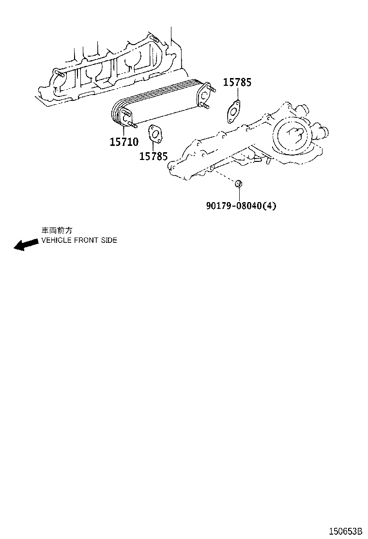15778-31010 HOSE, OIL COOLER, NO.2 product image