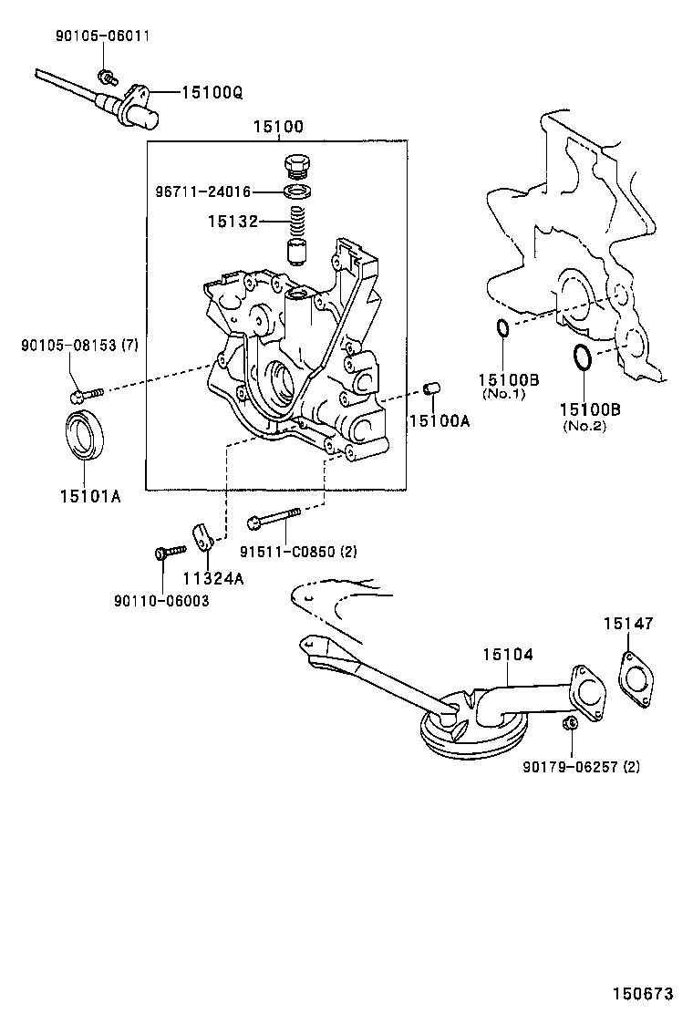 15100-46110 PUMP ASSY, OIL product image