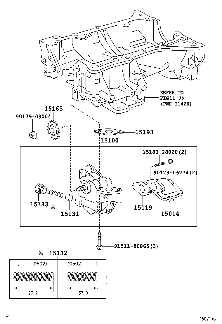 15104-27050 STRAINER SUB-ASSY, OIL product image