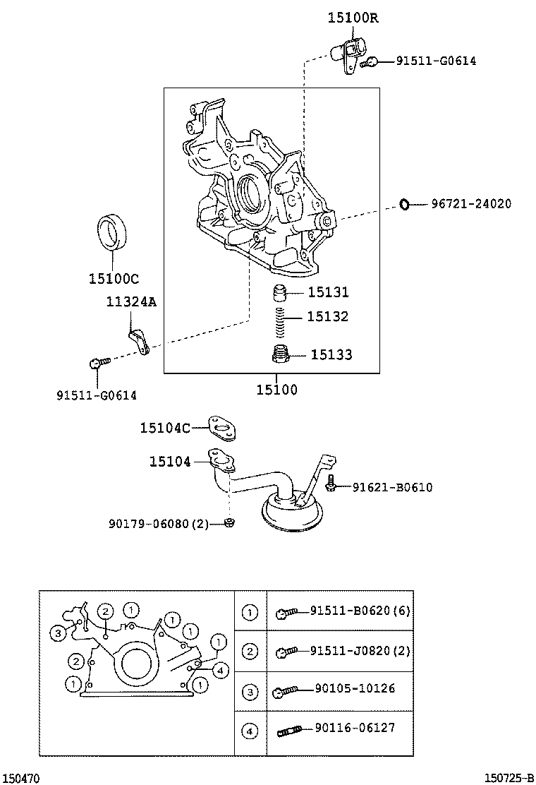 Toyota 15100-20050 PUMP ASSY, OIL