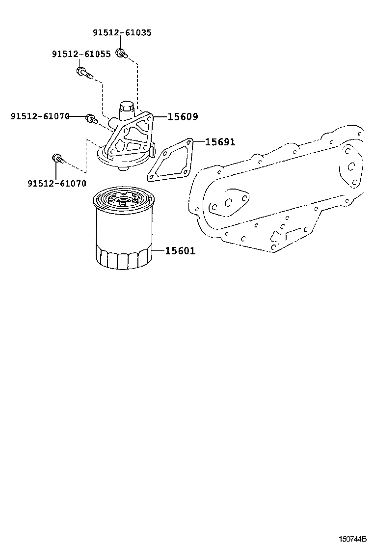 15613-78030 FILTER SUB-ASSY, OIL product image