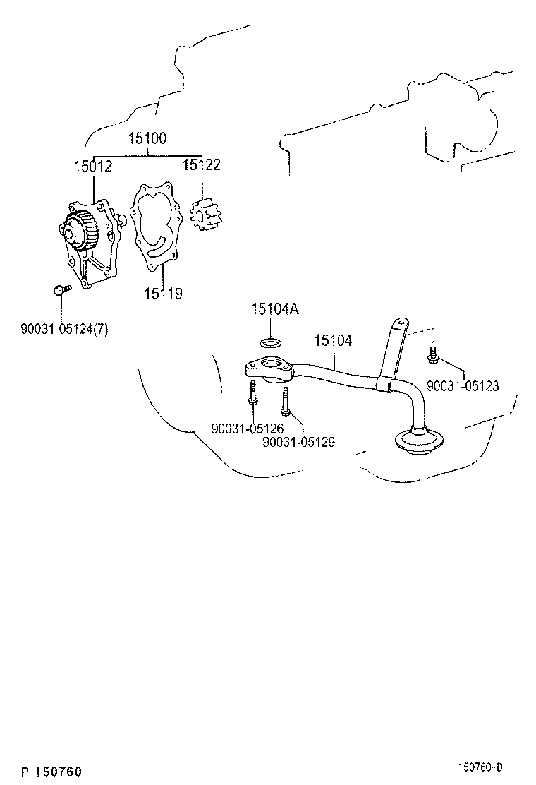 15107-78050 STRAINER SUB-ASSY, OIL product image