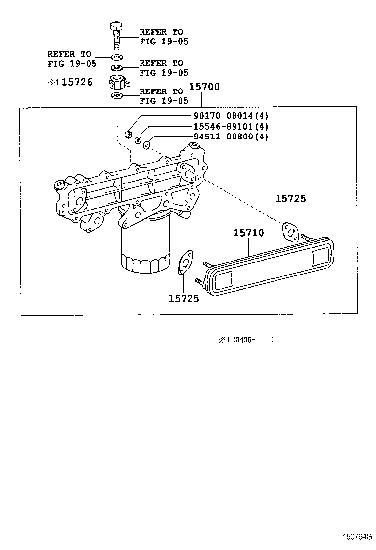 15725-78020 GASKET, OIL COOLER COVER product image
