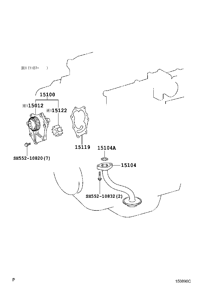 15147-75030 GASKET, OIL STRAINER product image