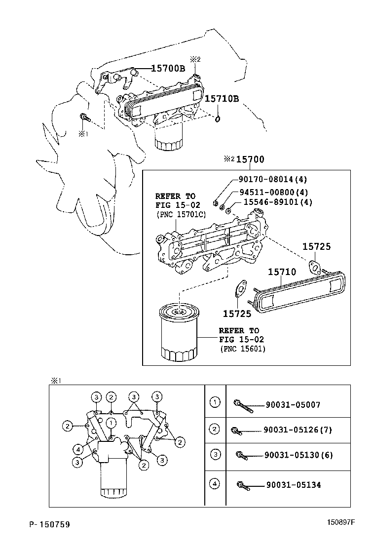 15710-58040 COOLER ASSY, OIL product image