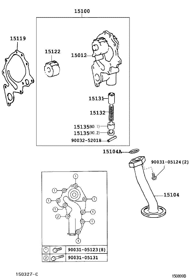 15160-78020 COVER, OIL PUMP product image