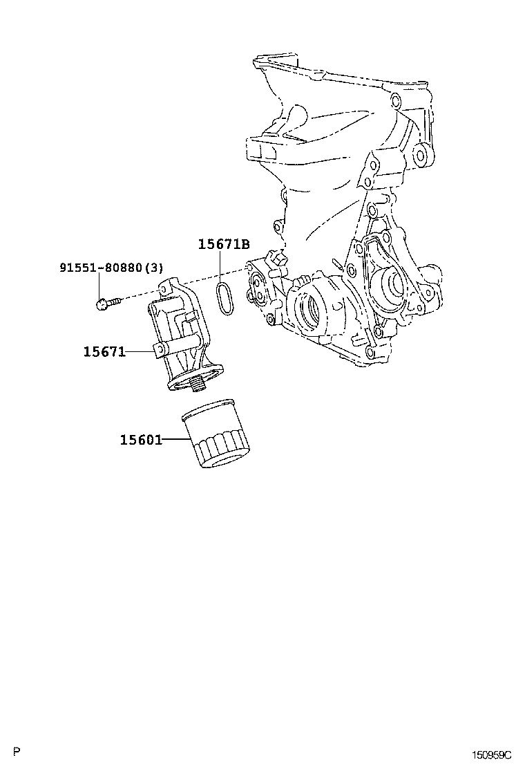 04152-37010 ELEMENT KIT, OIL FILTER product image