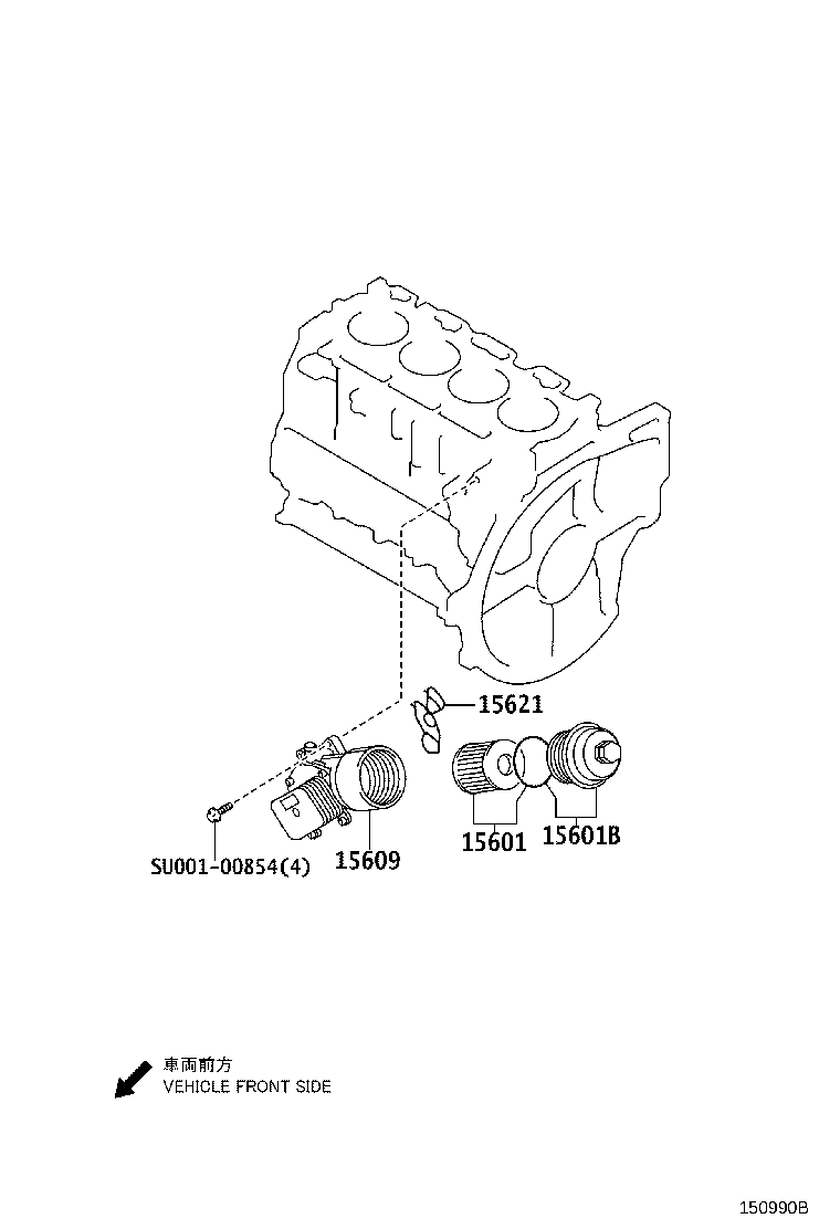 15671-0Q010 BRACKET, OIL FILTER product image