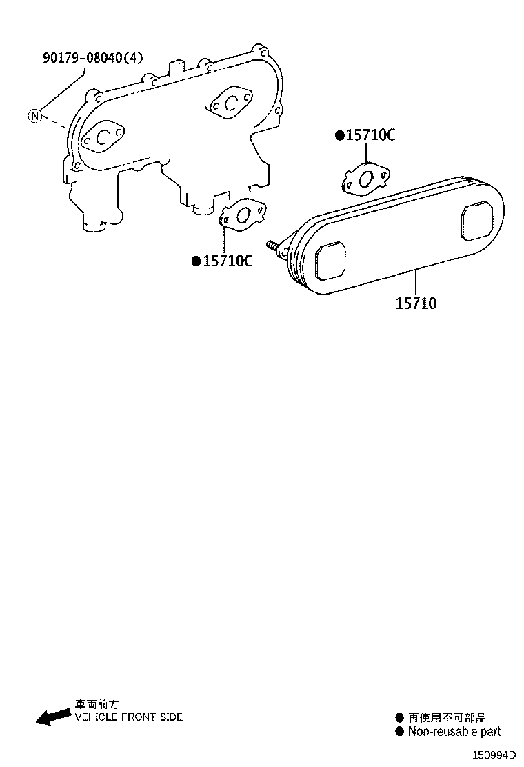 15778-0P020 HOSE, OIL COOLER, NO.2 product image