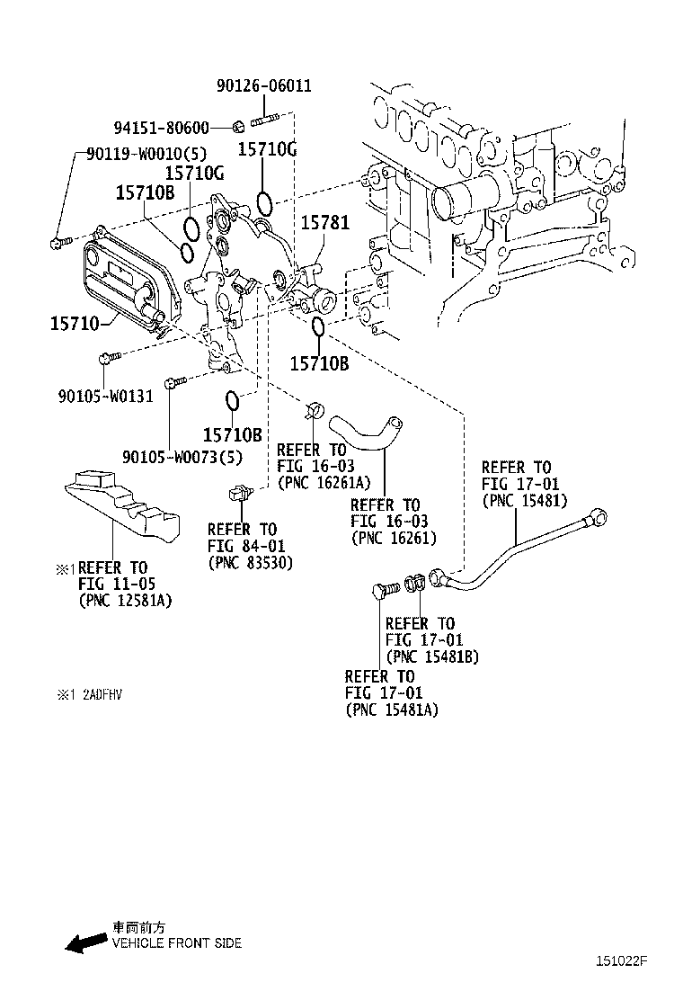 15781-26010 BRACKET, OIL COOLER, NO.1 product image
