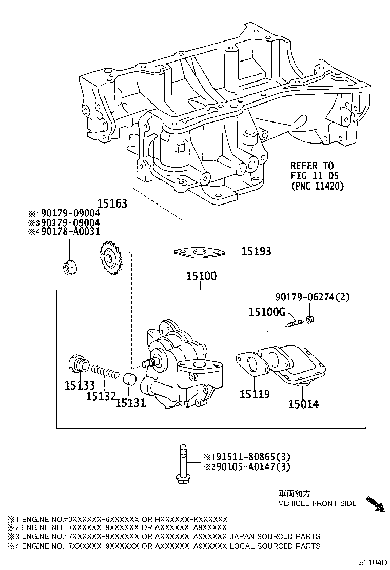 Toyota 15147-0P020 GASKET, OIL STRAINER