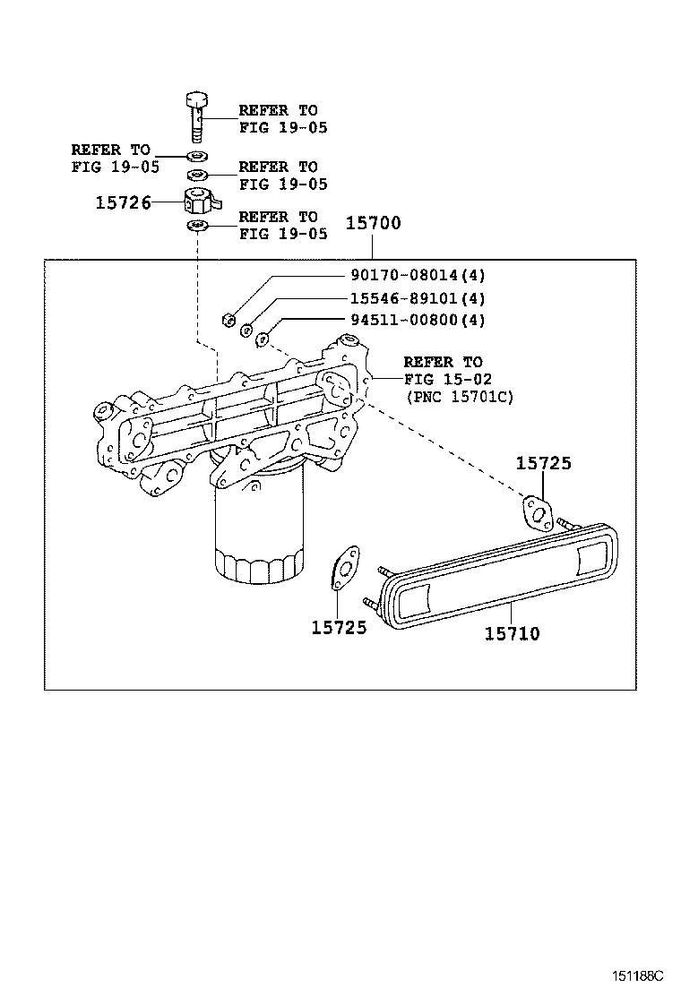 15725-78020 GASKET, OIL COOLER COVER product image