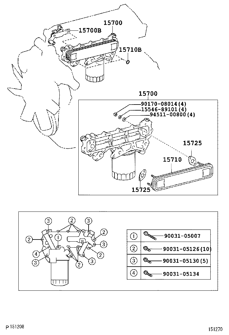 15725-78020 GASKET, OIL COOLER COVER product image