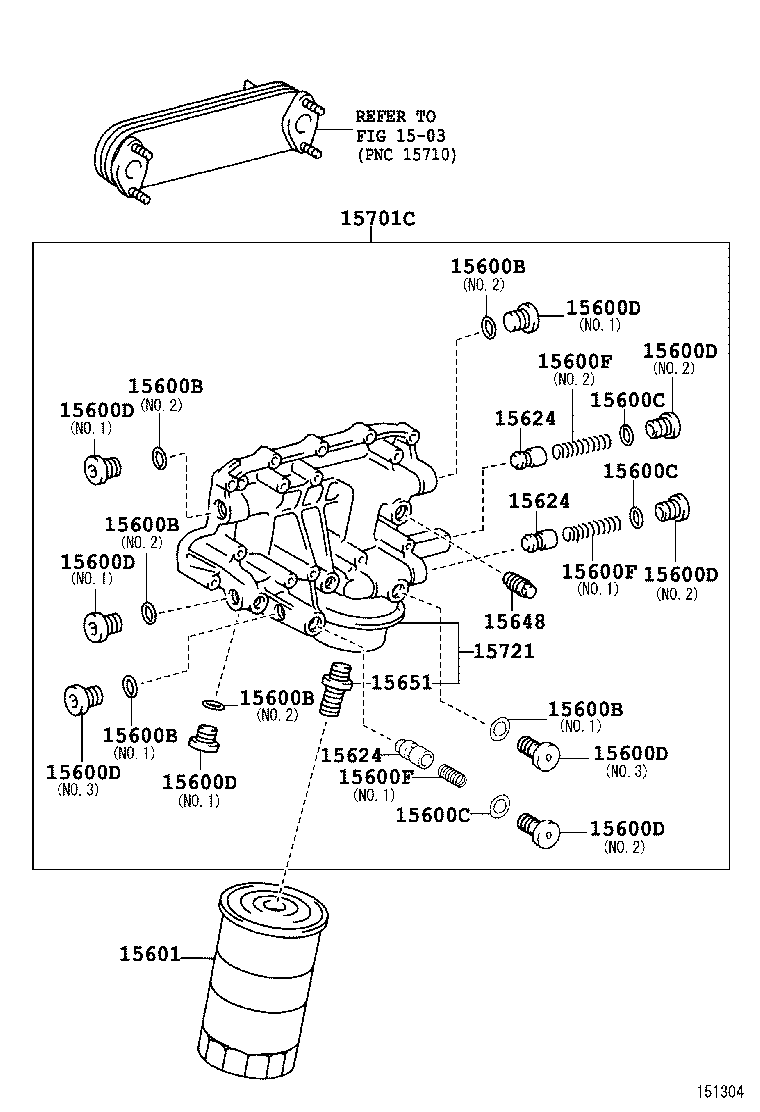 90033-01101 RING, O, NO.1(FOR OIL FILTER) product image