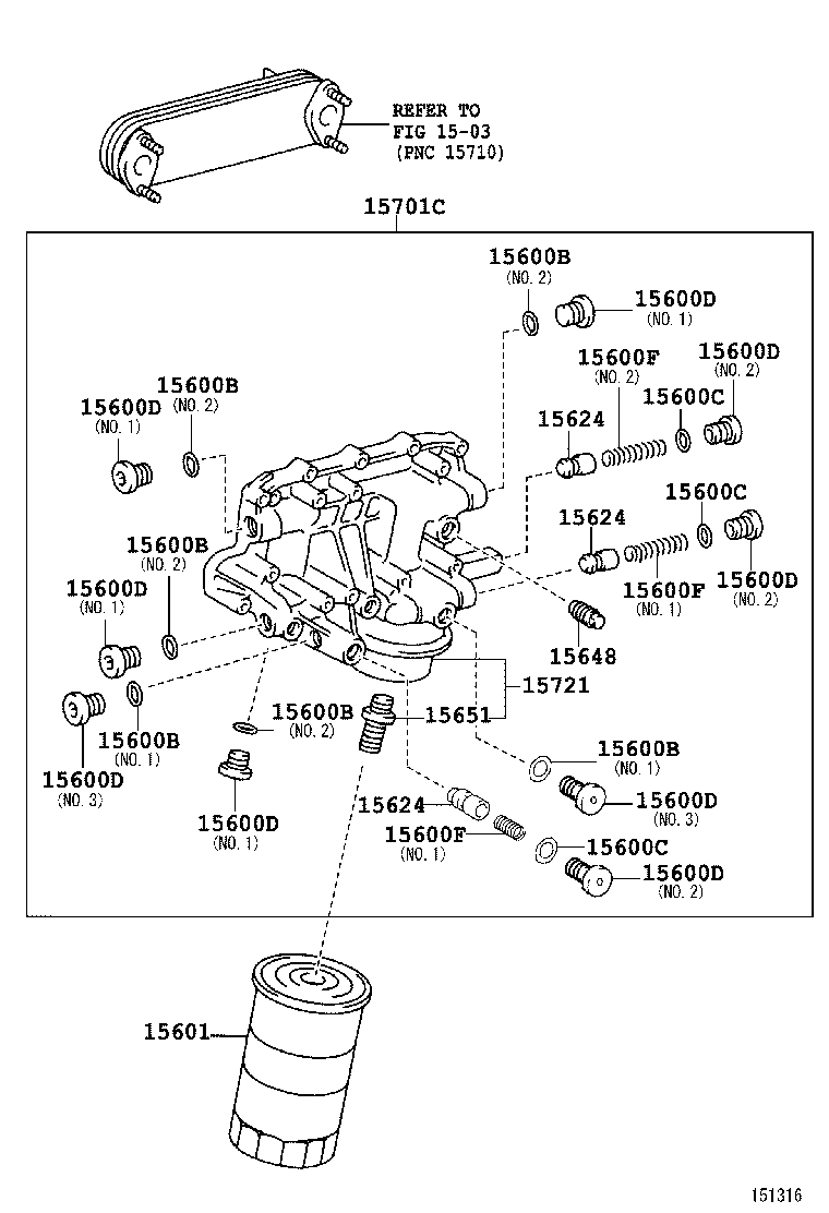 15613-89102 FILTER SUB-ASSY, OIL product image