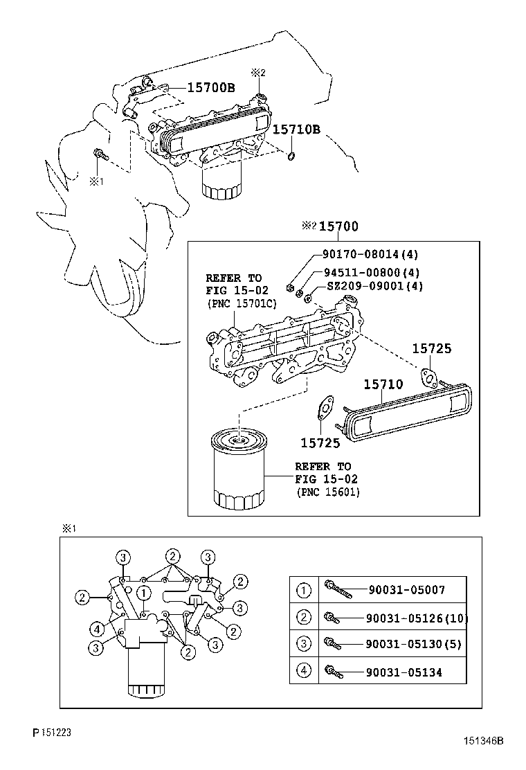 15710-58040 COOLER ASSY, OIL product image