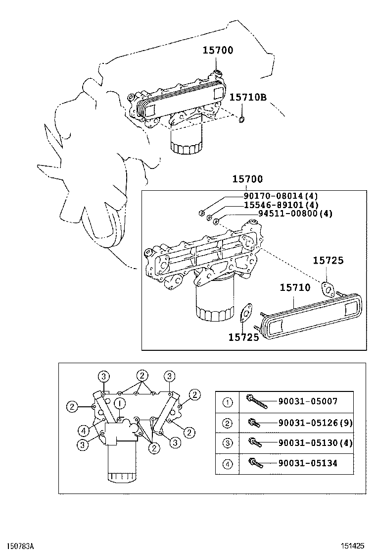15725-78020 GASKET, OIL COOLER COVER product image