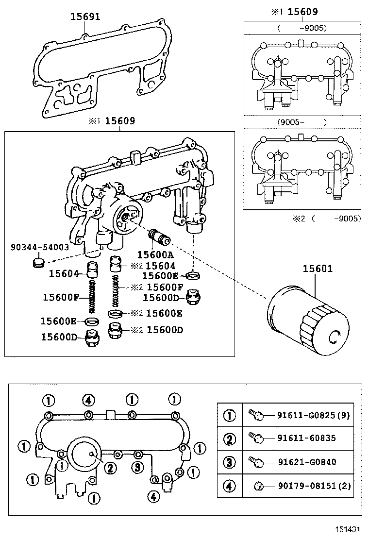 90301-01002 GASKET, OIL FILTER product image