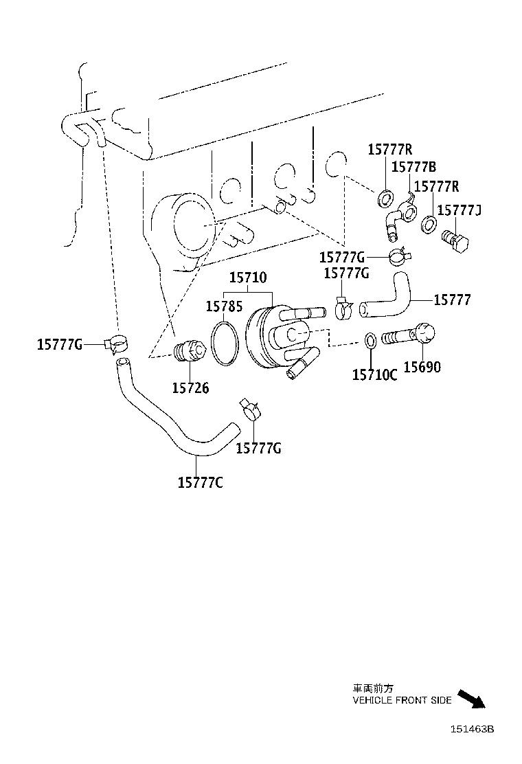 15781-26010 BRACKET, OIL COOLER, NO.1 product image