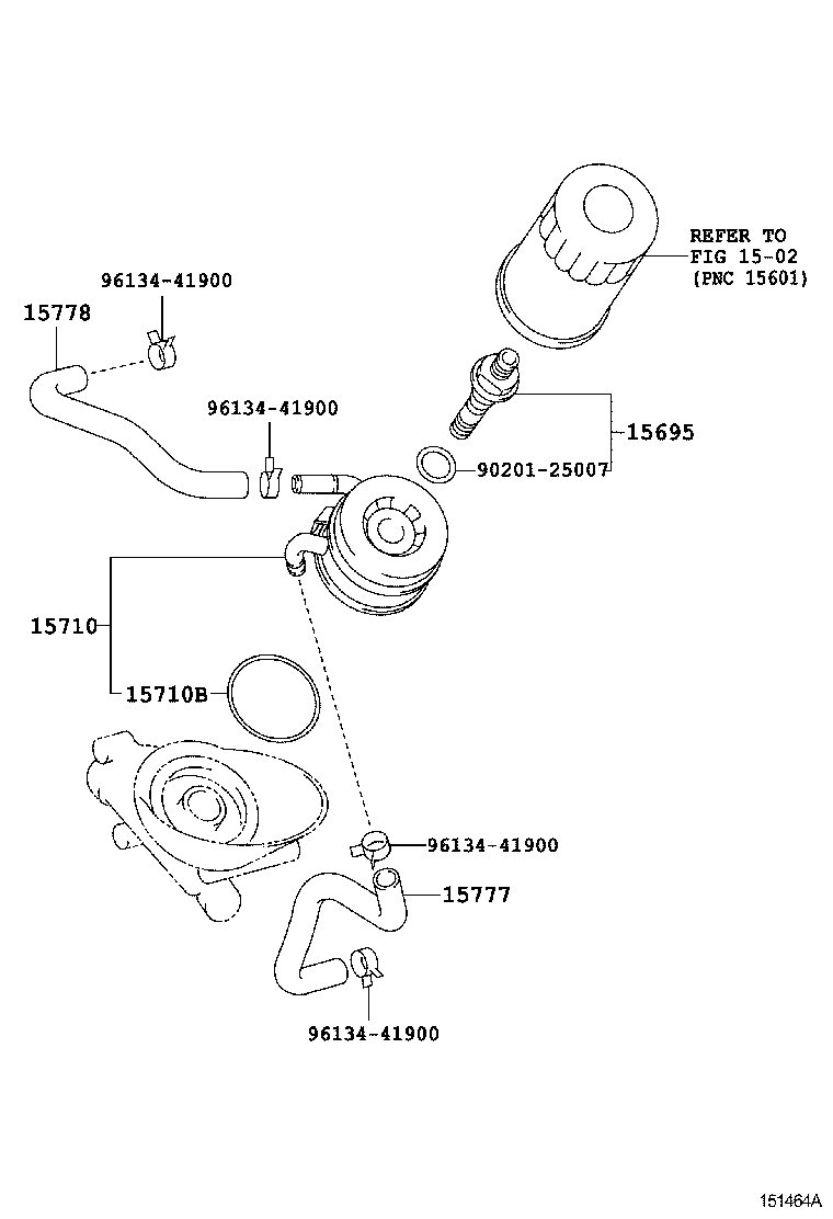 Toyota 15710-50030 COOLER ASSY, OIL