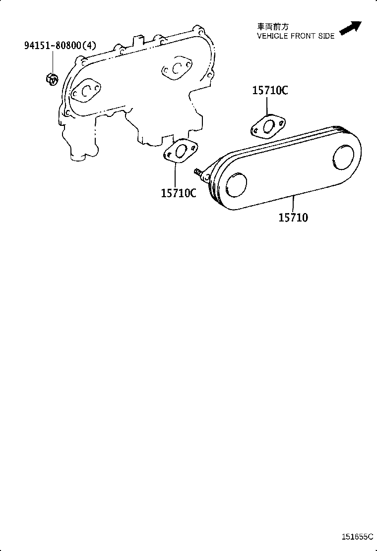 15710-30050 COOLER ASSY, OIL product image