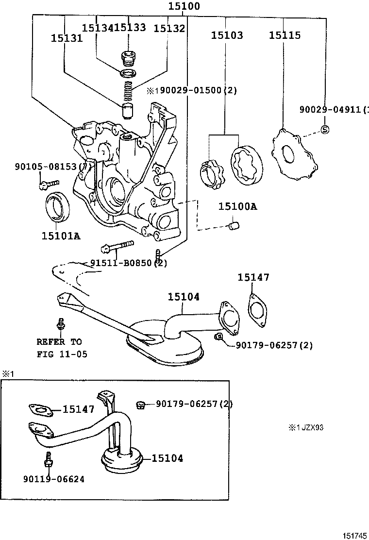 15104-54150 STRAINER SUB-ASSY, OIL product image